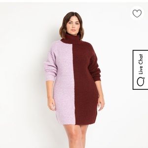 Turtleneck Tunic Sweater Dress